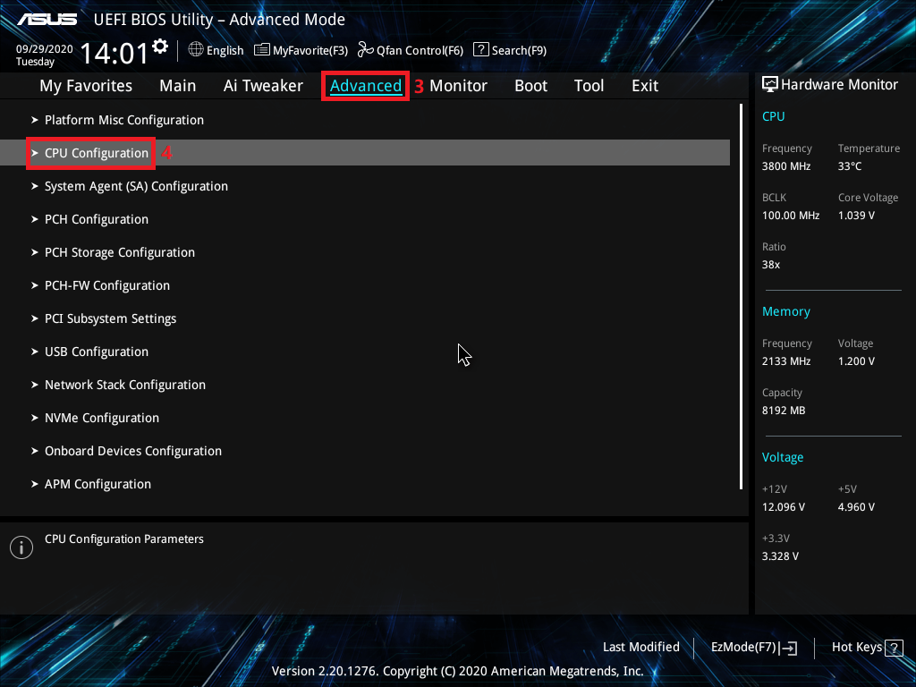 CPU Configuration