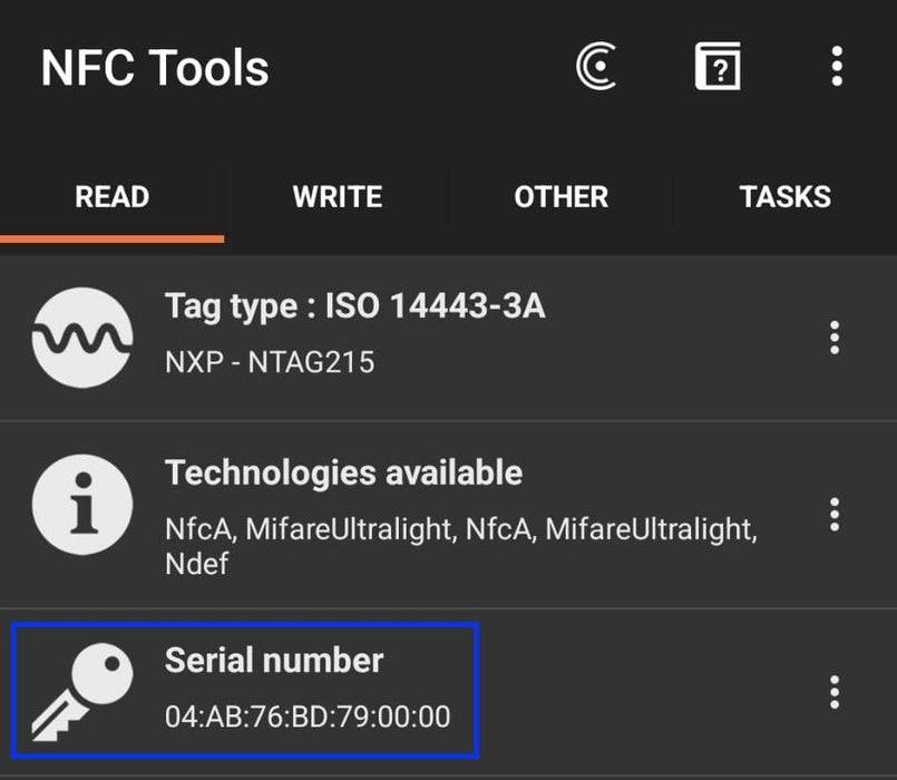 NFC标签读取