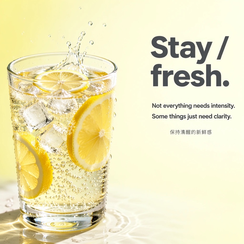 编辑输入，海报主文案为Stay / fresh