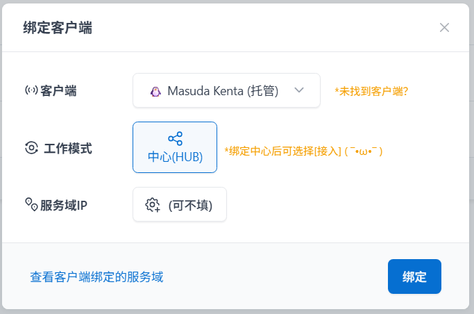 绑定为 Hub