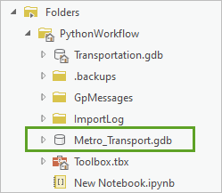 已添加 Metro_Transport.gdb