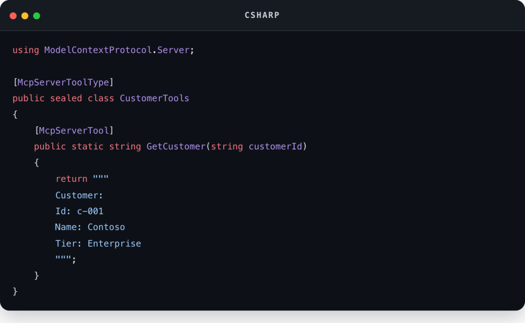 Csharp code block