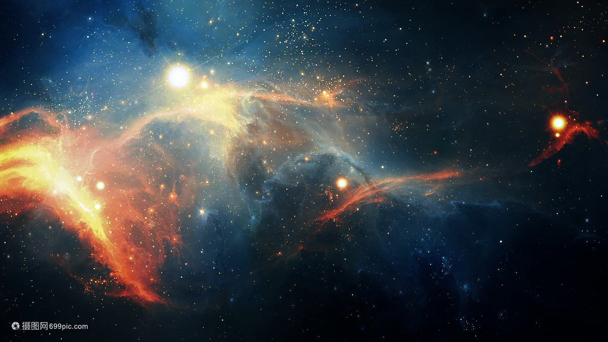 浩瀚星空背景图 未完成构想的星云边缘