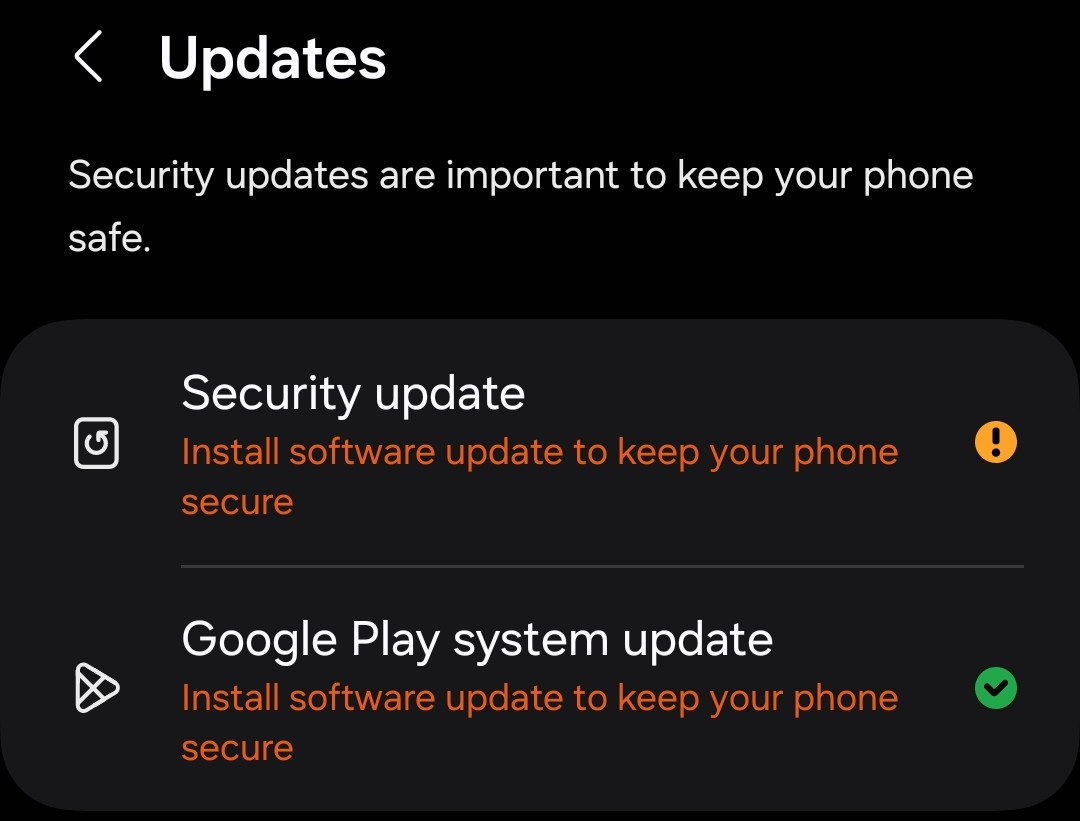 Warning on the security update - Samsung Community