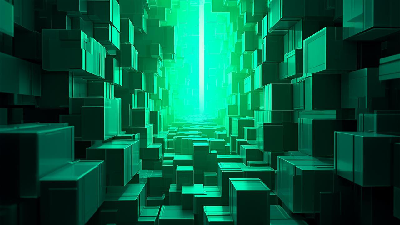 An abstract claustrophobic maze constructed from s