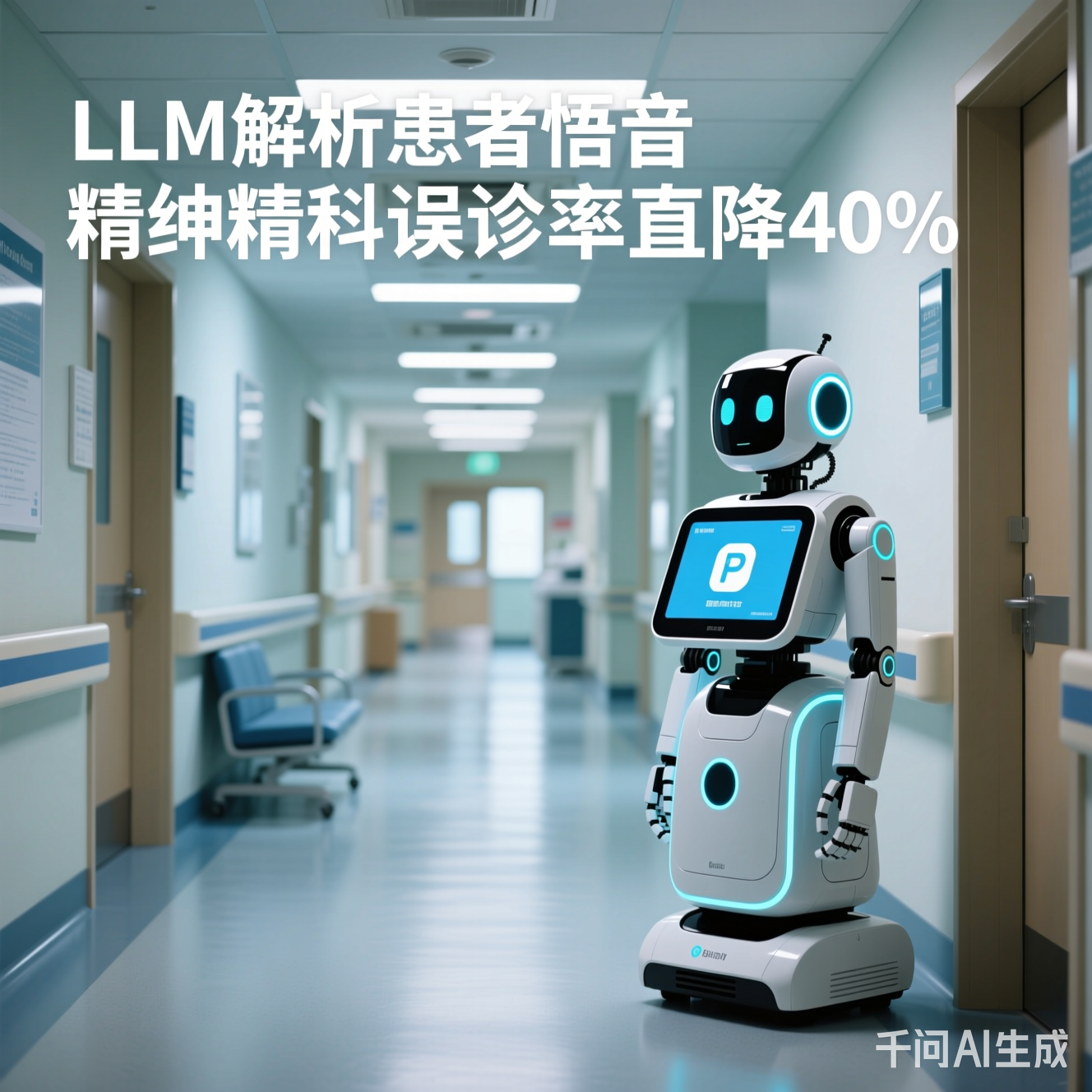 医院走廊里的智能导诊机器人