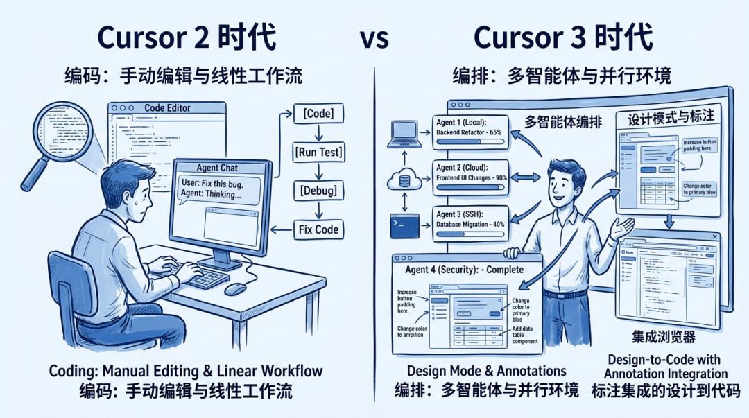Cursor 3 前后对比