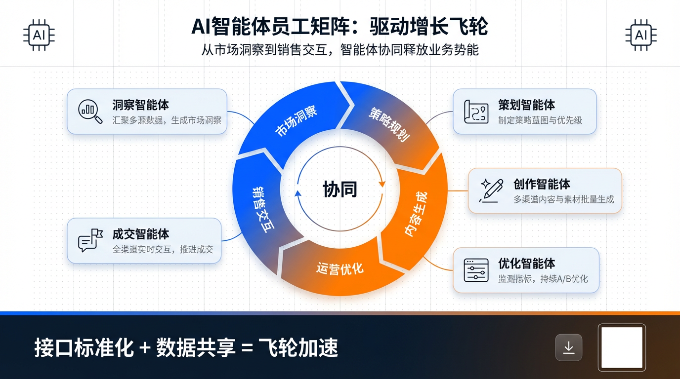 AI智能体矩阵示意图
