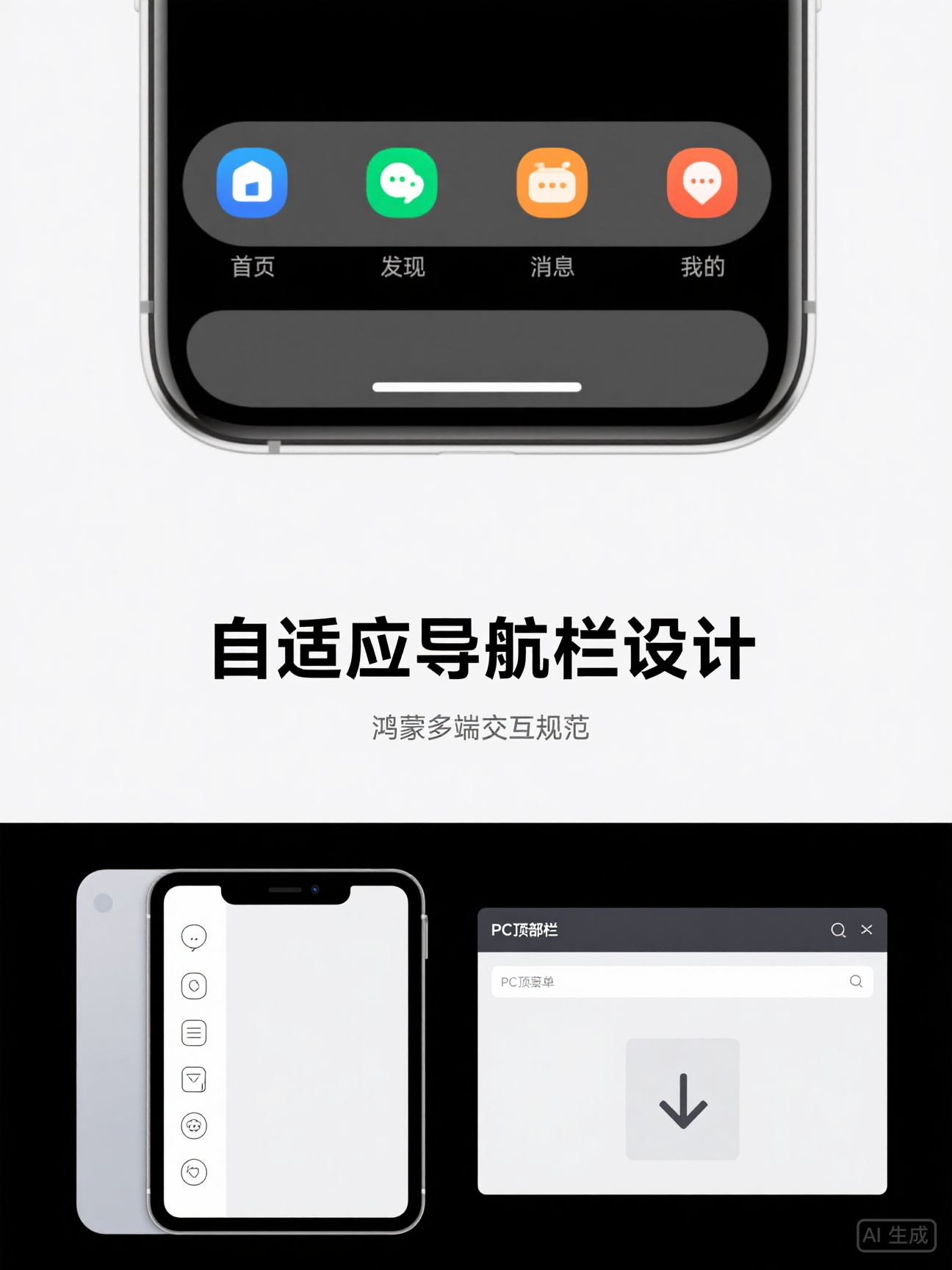 自适应导航栏设计