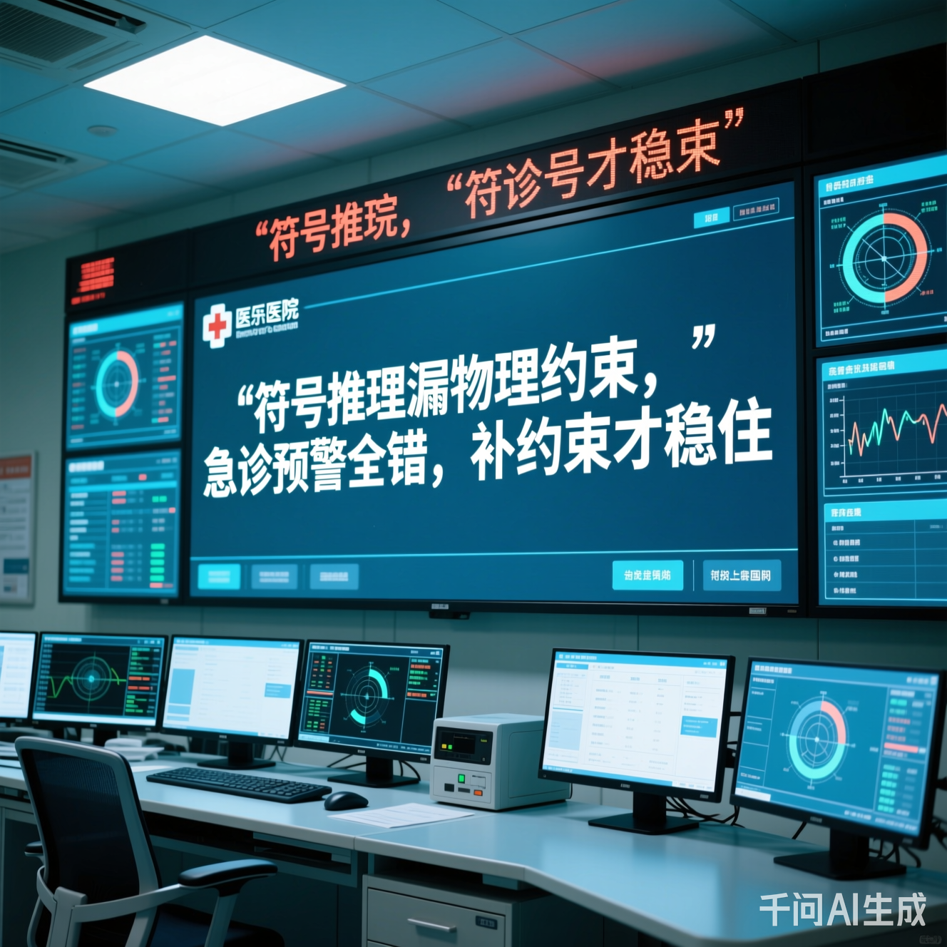 医院监控室的电子屏幕
