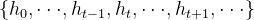 \left \{ h_{0},\cdot \cdot \cdot, h_{t-1}, h_{t},\cdot \cdot \cdot, h_{t+1},\cdot \cdot \cdot \right \}