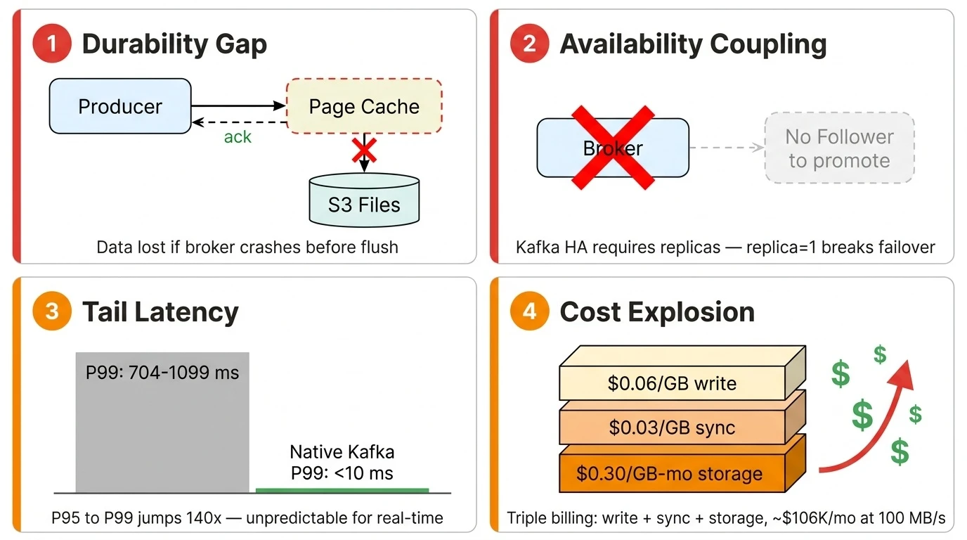 Challenges of Kafka on S3 Files