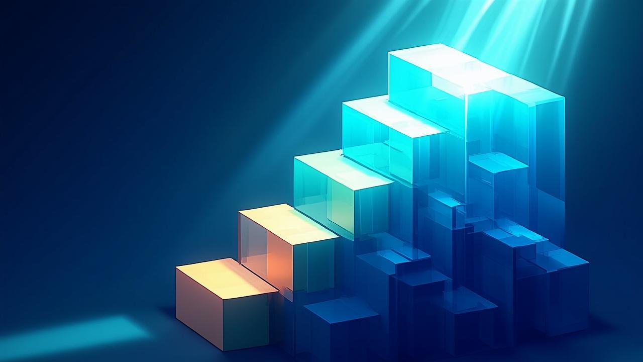Abstract structural layers: stacked semi-transpare