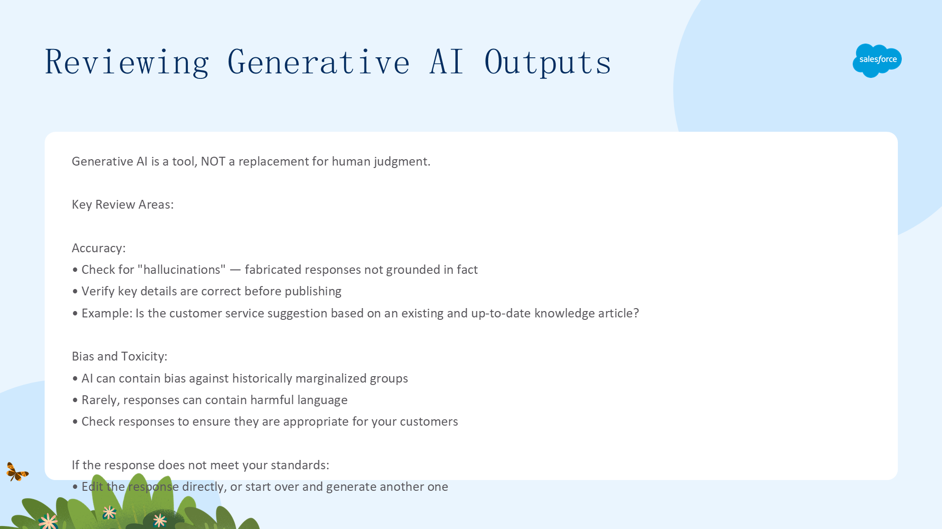 审查生成式 AI 输出