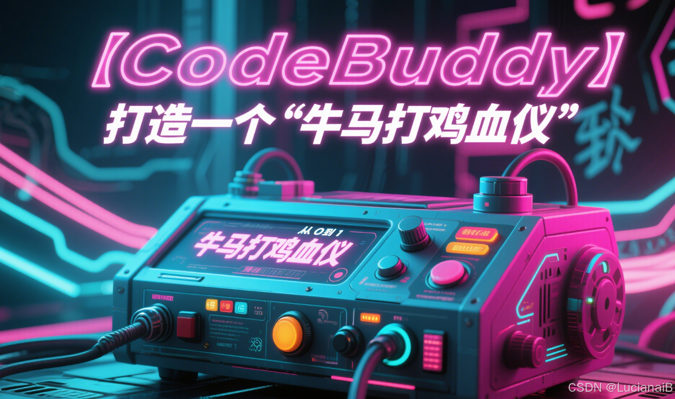 【CodeBuddy 】从0到1，打造一个“牛马打鸡血仪”_CodeBuddy首席试玩官