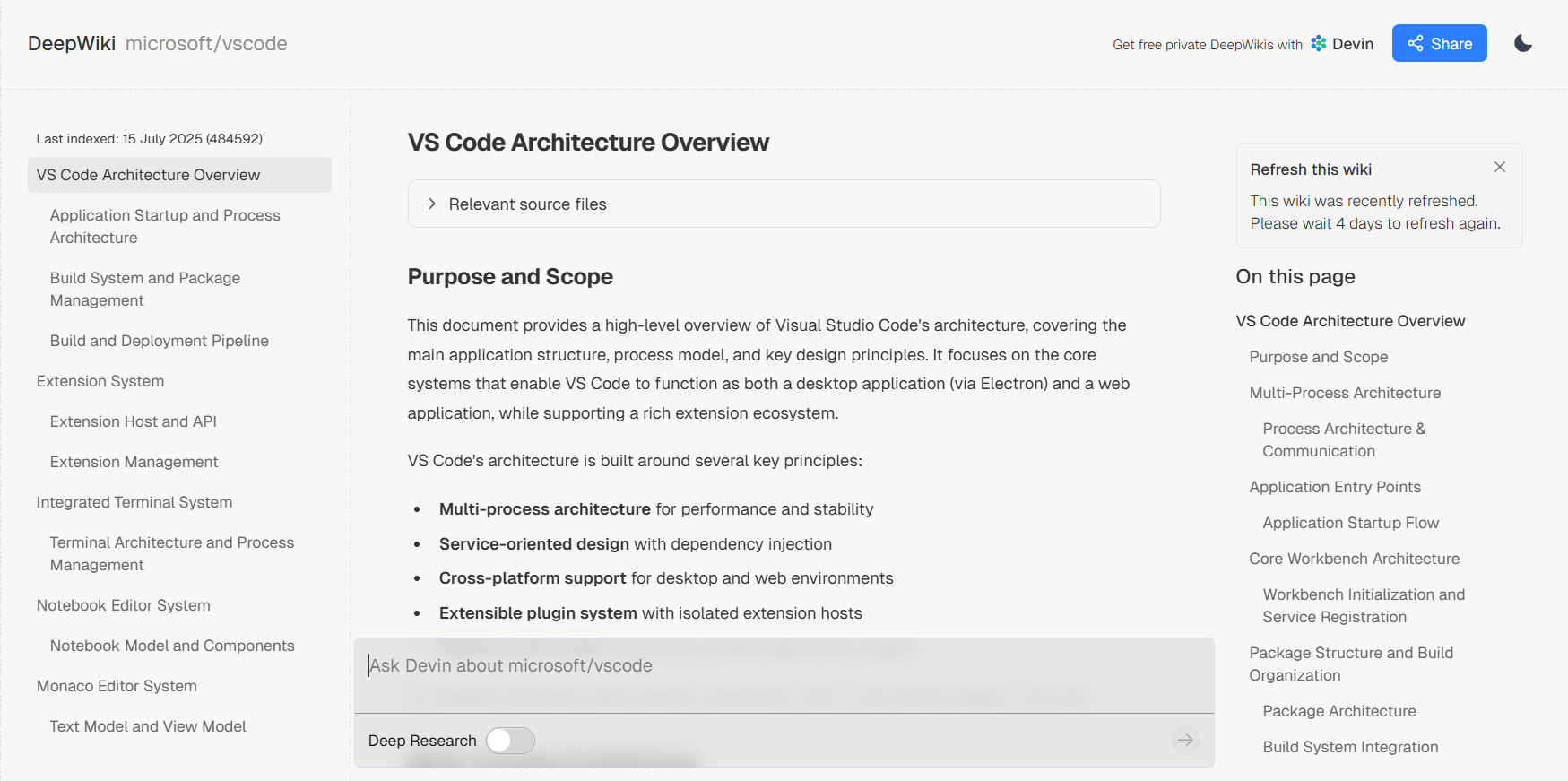 DeepWiki：GitHub 代码库的 AI 驱动交互式文档平台