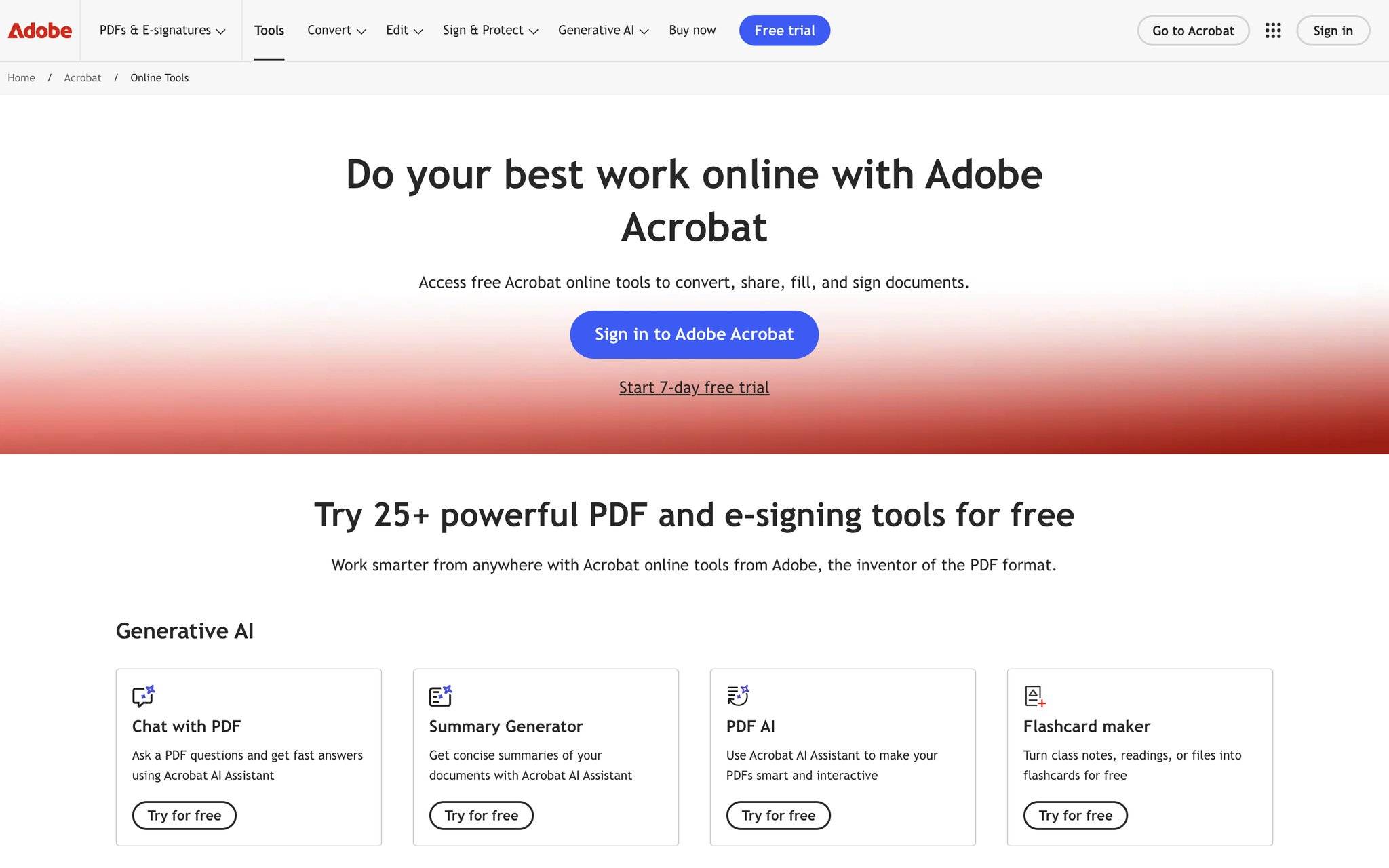 Adobe Acrobat Online