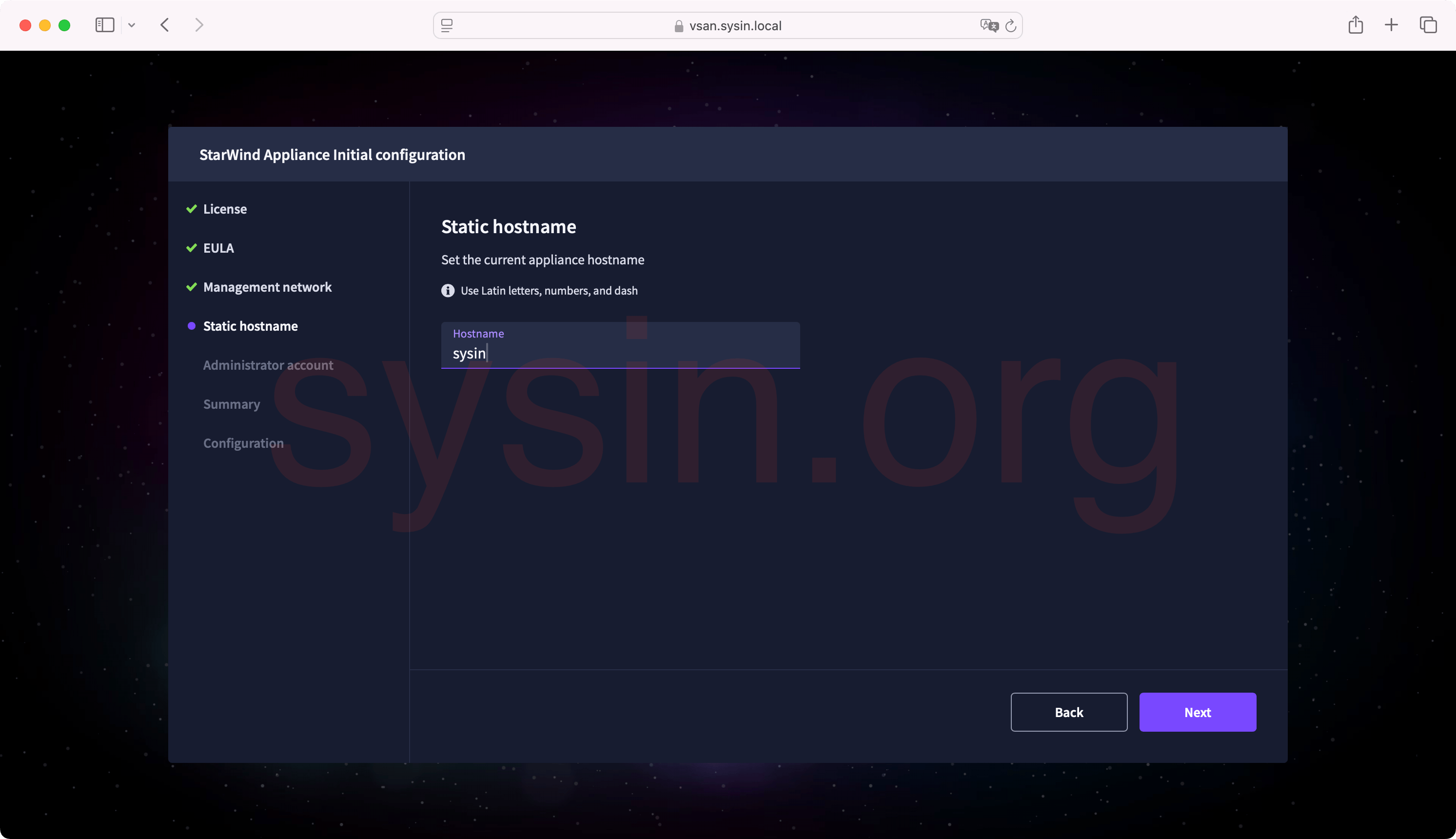 StarWind-sysin