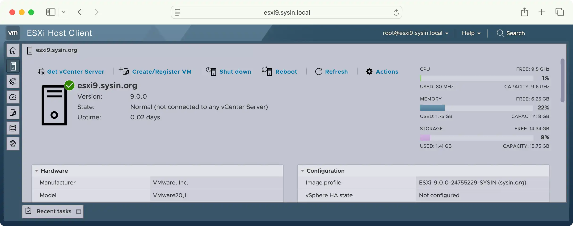 ESXi 9 英文界面和映像配置文件