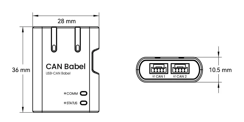 CAN Babel 尺寸图