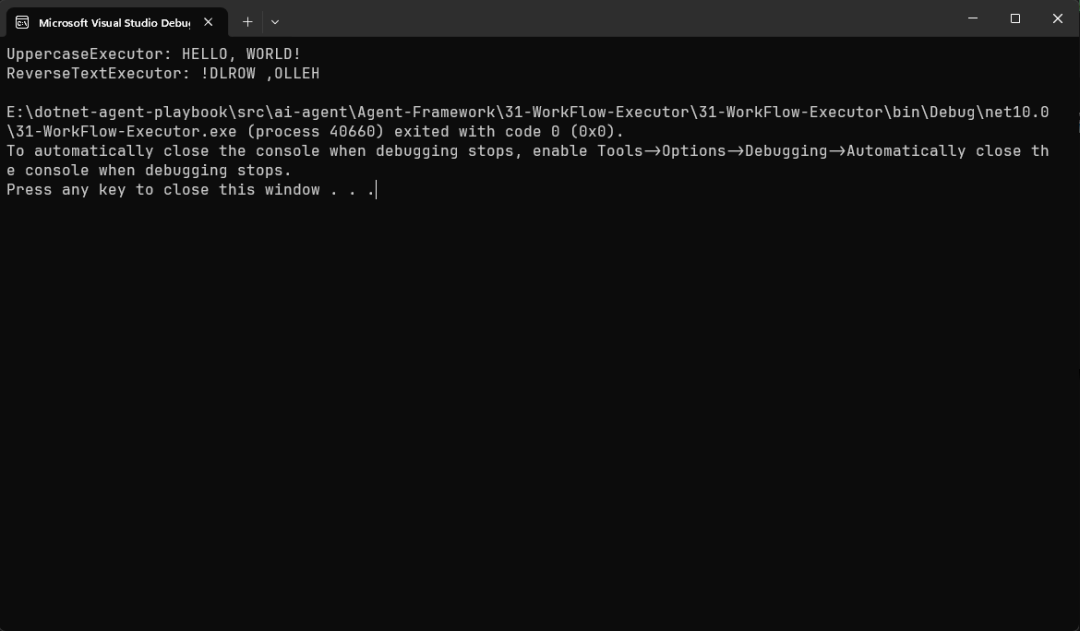Agent Framework 定义流程节点以及节点的流式输出