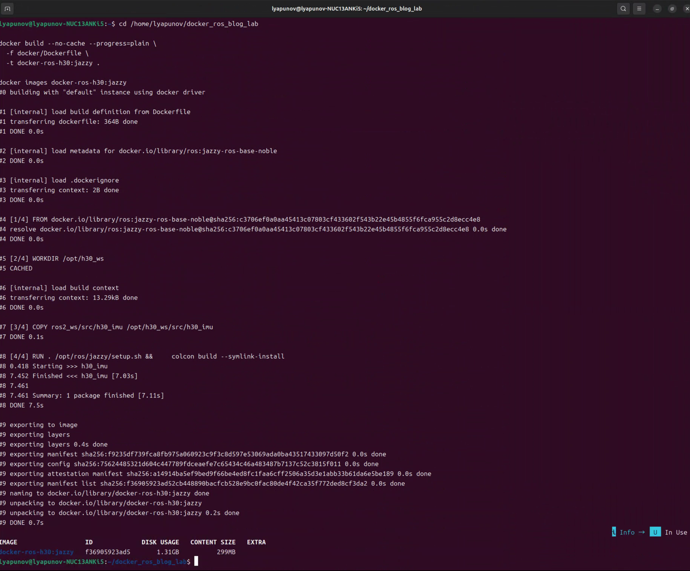 Dockerfile 构建 h30_imu 自定义镜像
