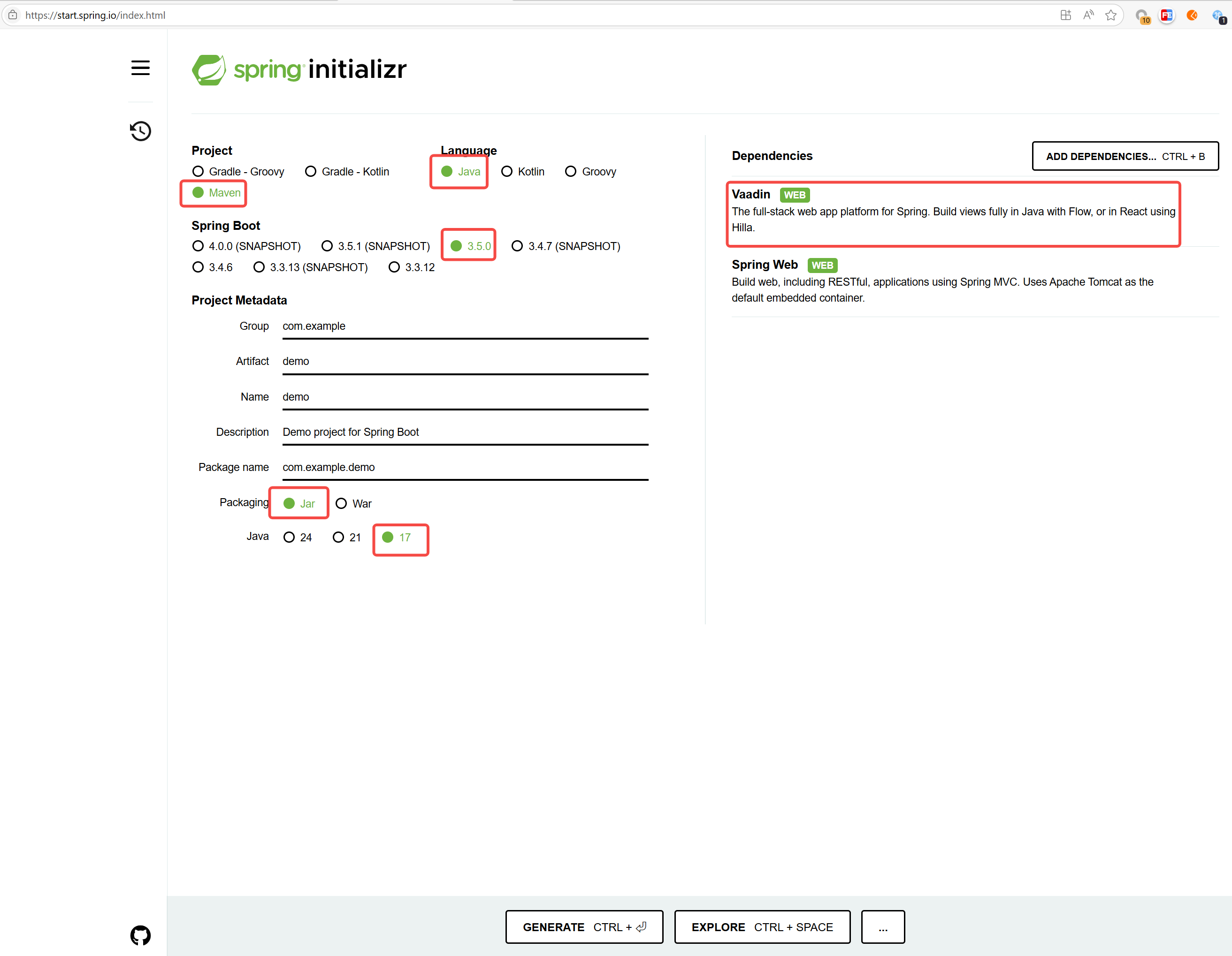 Spring Boot Initializr 正式支持 Vaadin：快速构建现代化 Java Web 应用_spring security ...