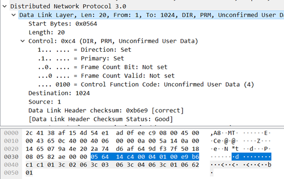 Dnp Text String DNP3协议解析 —— 利用Wireshark对报文逐字节进行解析详细解析DNP3所含功能码_dnp3协议详解-CSDN博客