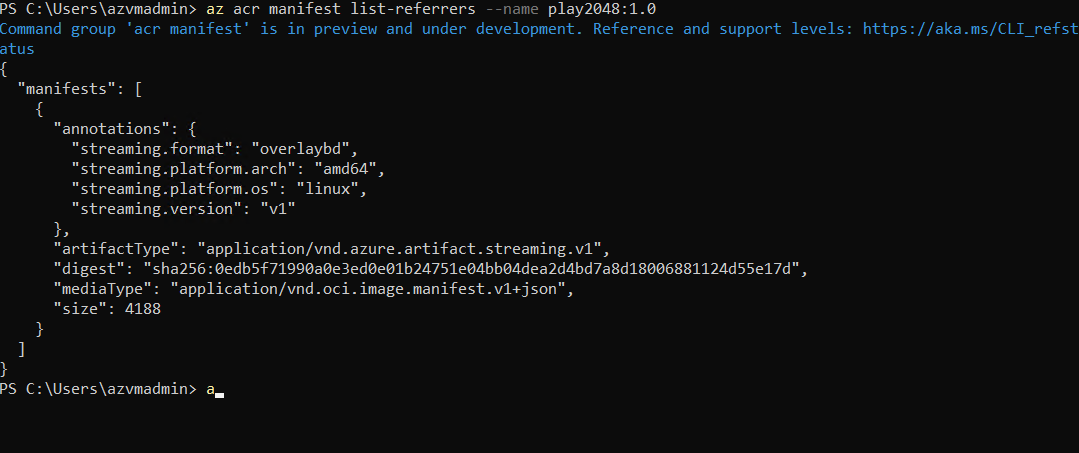 在Azure Kubernetes 服务 (AKS) 上使用Artifact Streaming优化映像拉取时间_Azure AKS_07