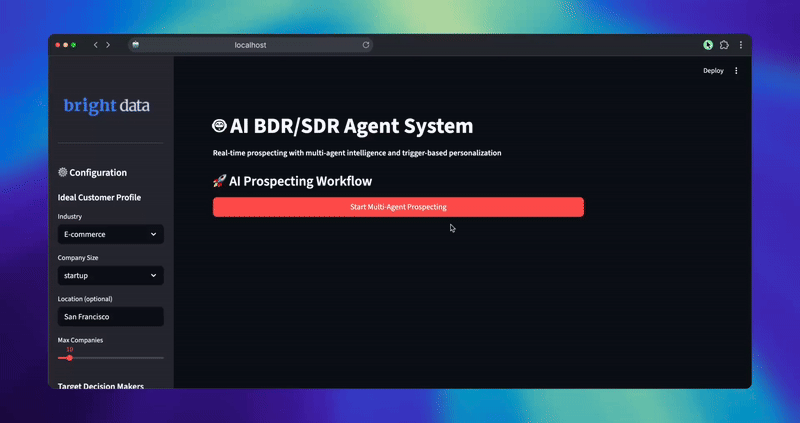 AI SDR/BDR Agent 演示