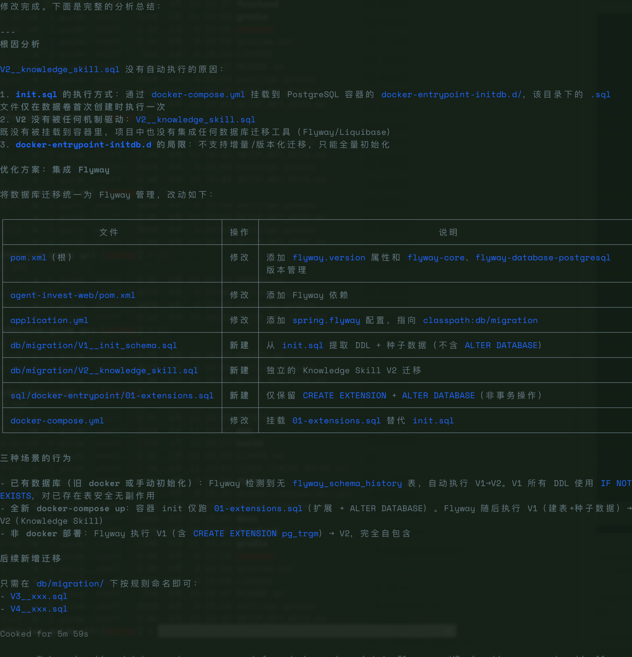 DeepSeek 完成 Flyway 集成后的总结