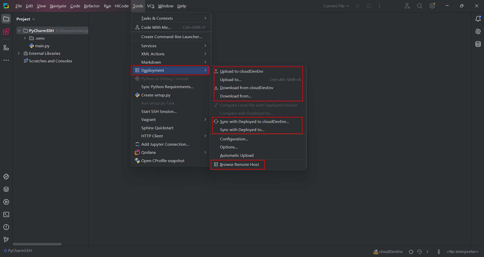 华为开发者空间-云开发环境,实现PyCharm SSH远程开发_华为开发者空间_18