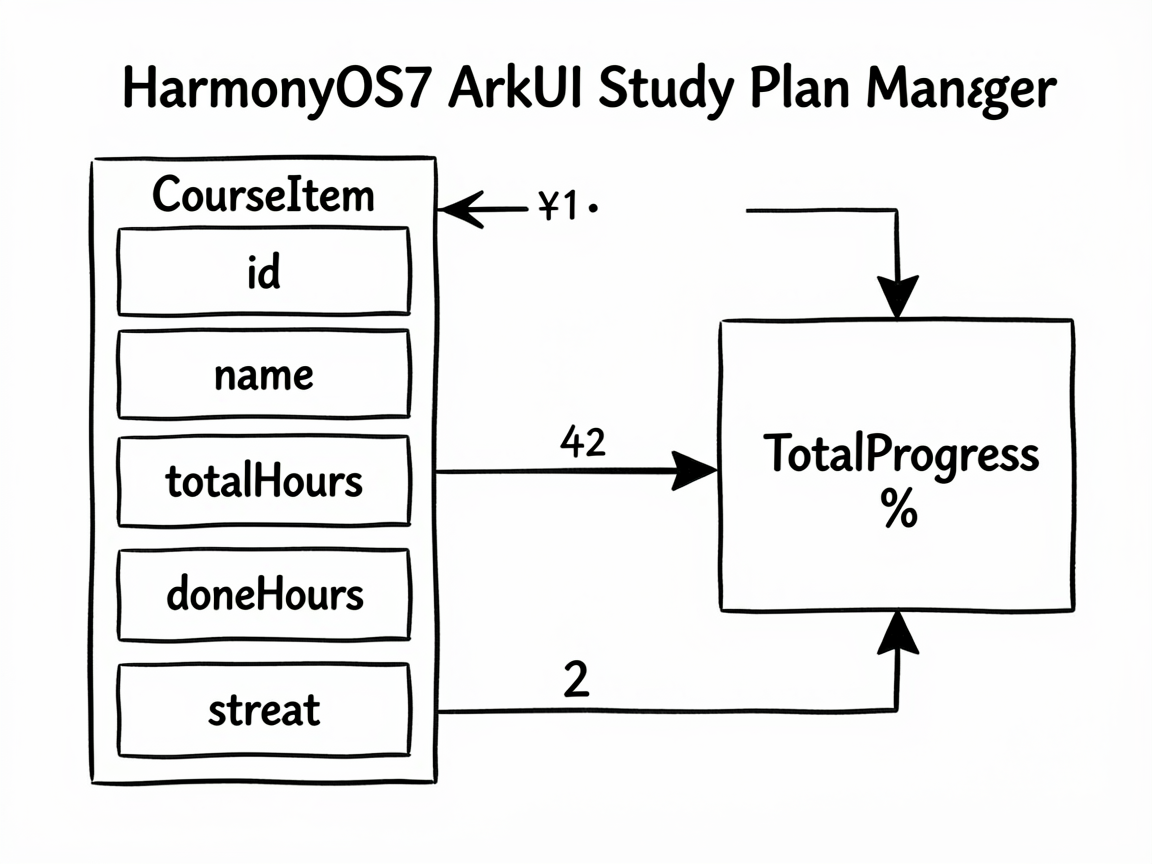 Ink-notes style technical diagram for HarmonyOS7 A