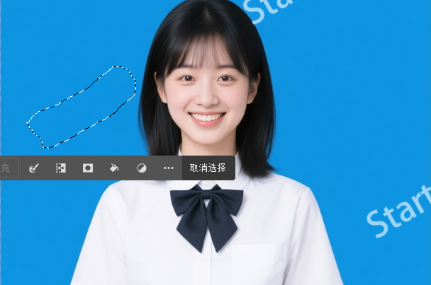 利用PS内容识别填充快速去除水印