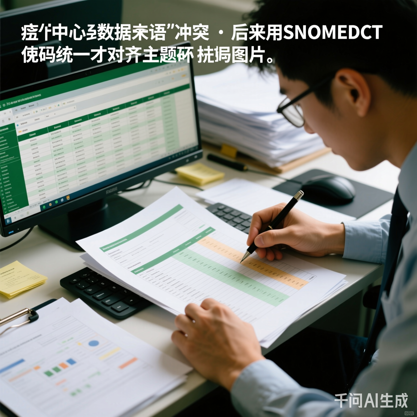 手忙脚乱整理Excel表格的社畜