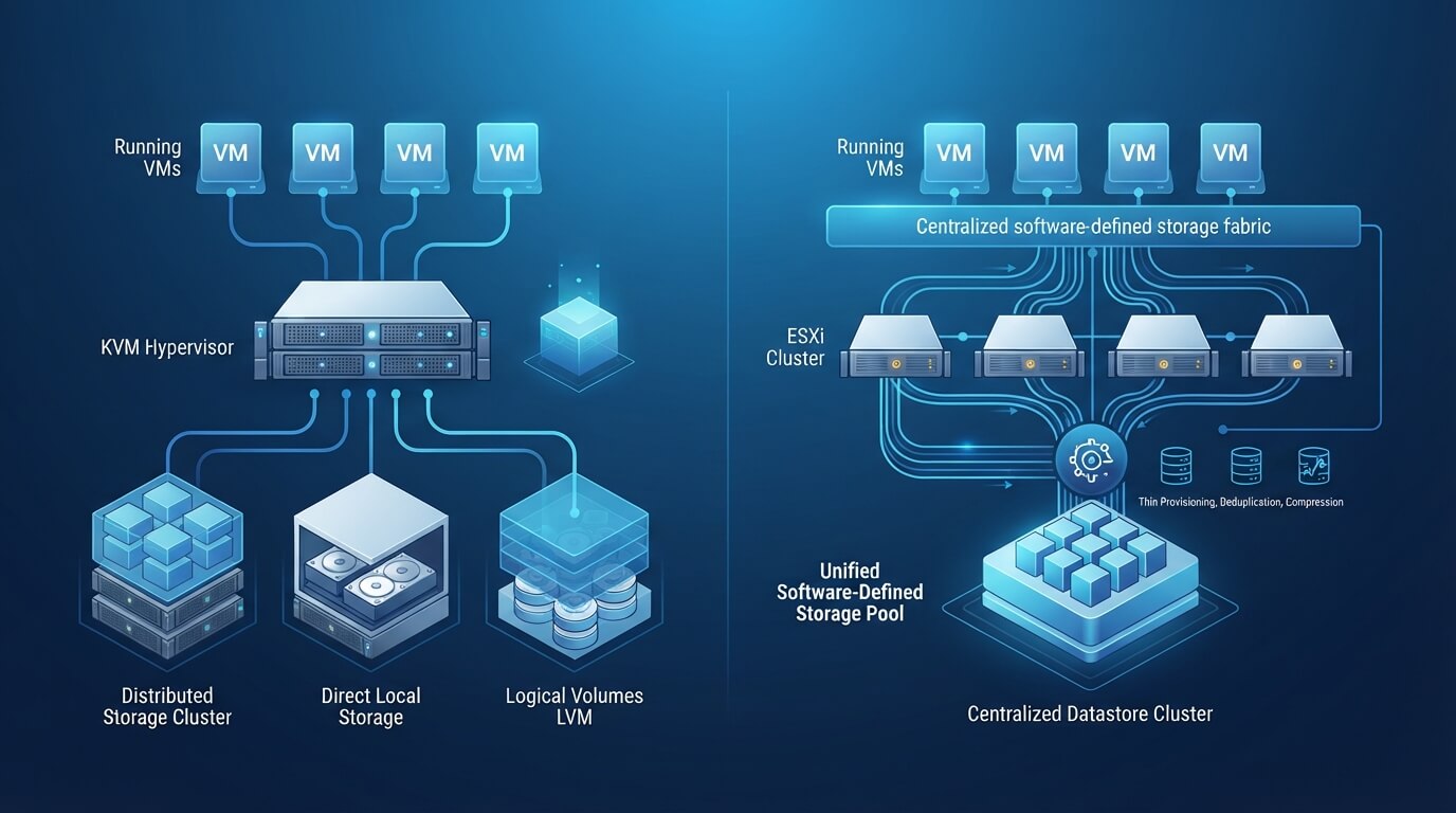 kvm与vmware存储io架构对比