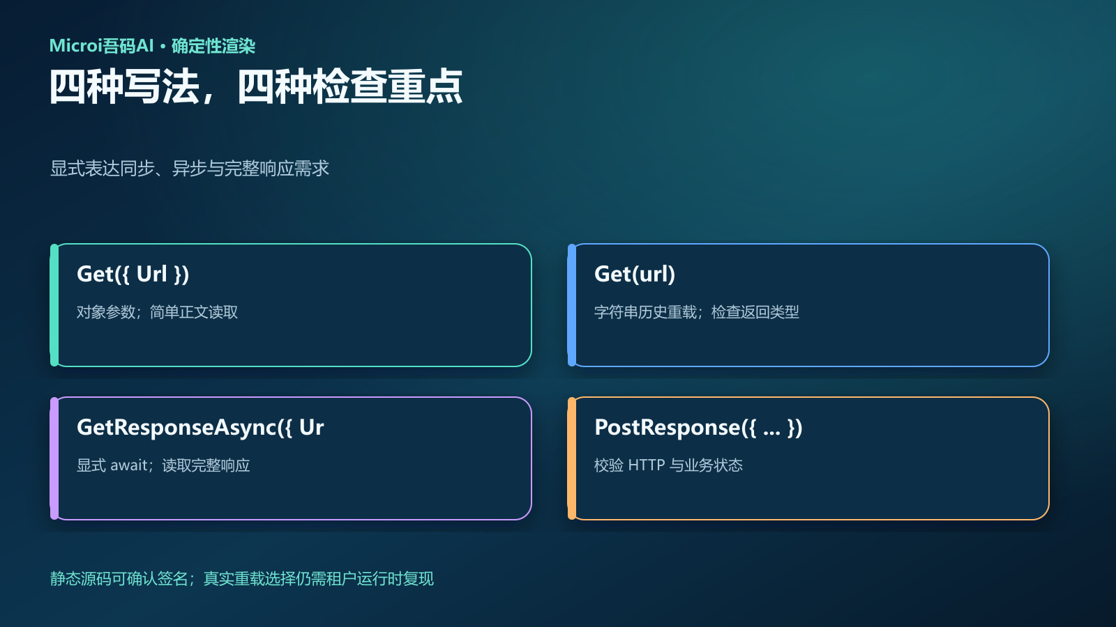 不同 V8 HTTP 调用约定和响应处理的边界矩阵