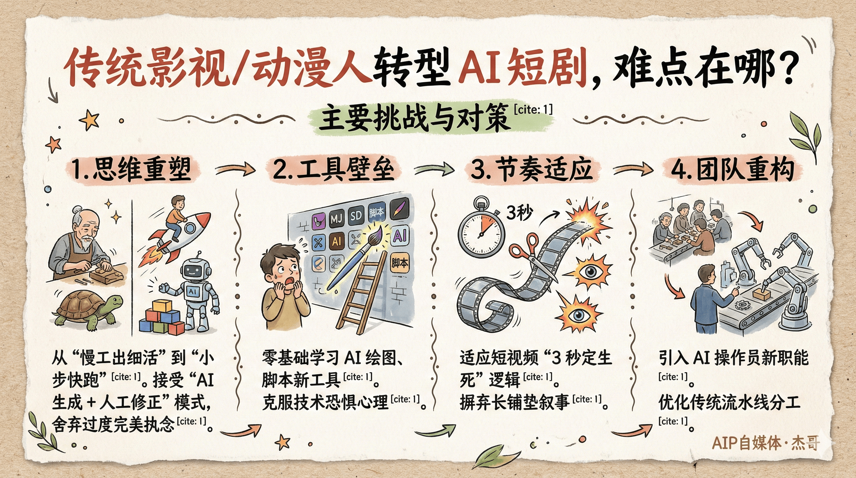 传统影视:动漫人转型 AI 短剧，难点在哪