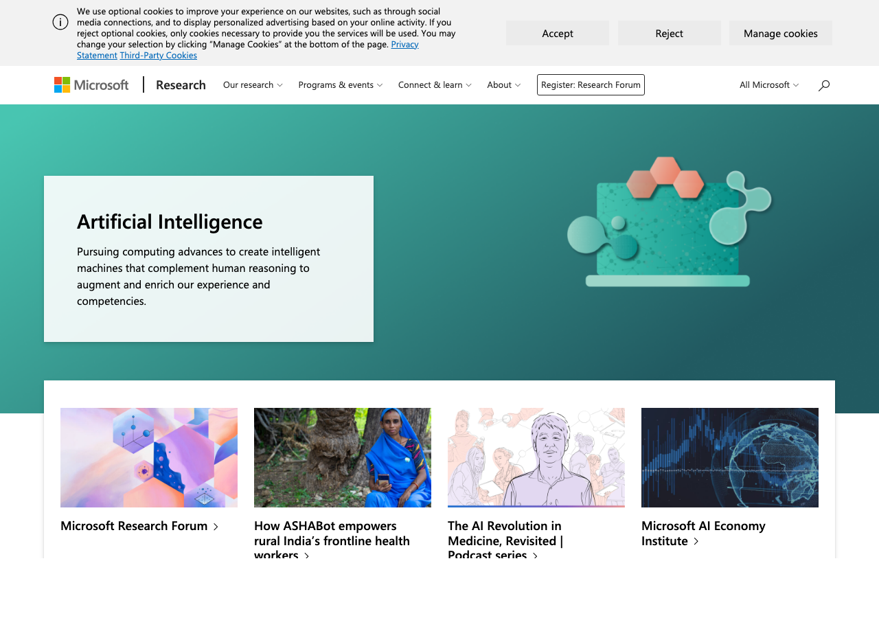 Microsoft Research AI 截图