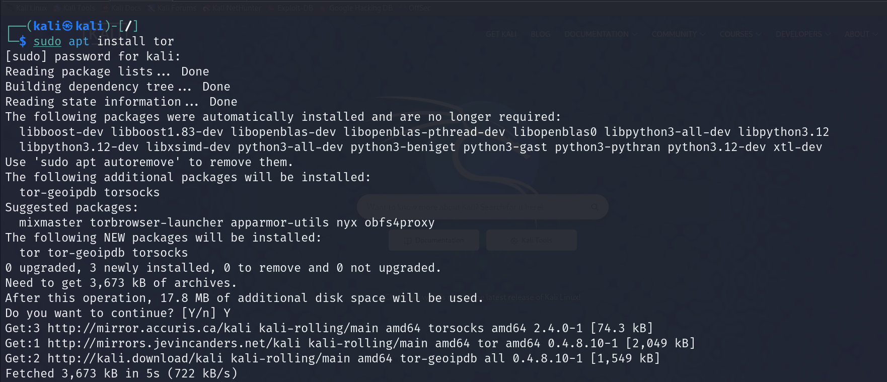 Using Tor and Proxychains