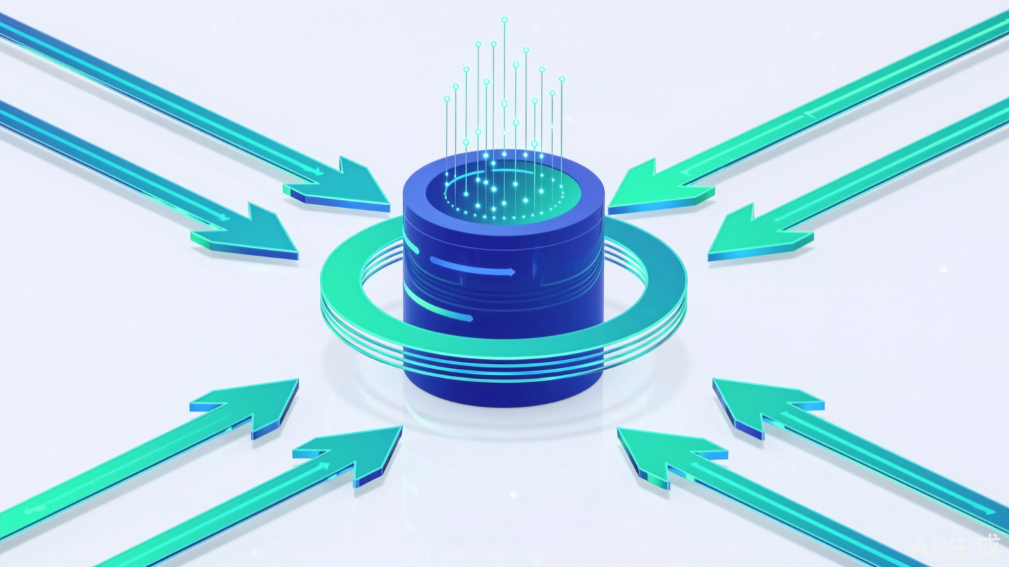 金仓KES RWC技术架构示意图，展示高并发写入优化流程