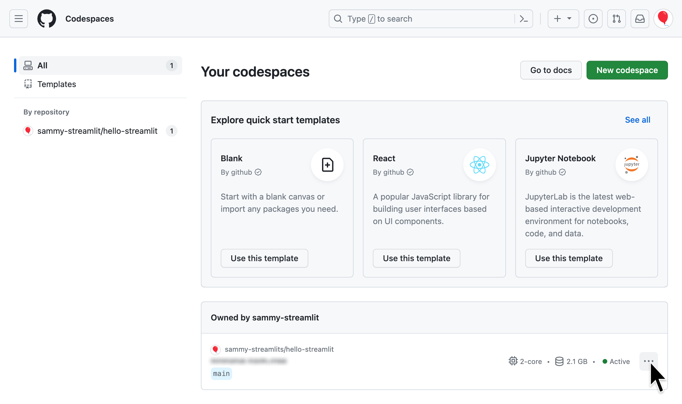 停止或删除 GitHub 代码空间