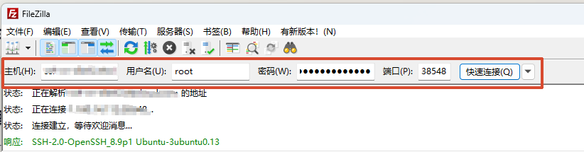 FileZilla 配置界面