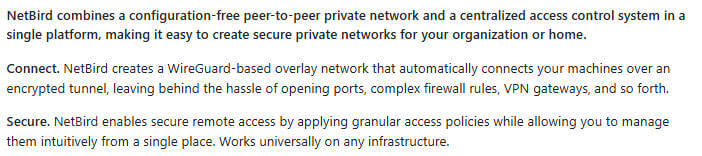 netbird 项目介绍图