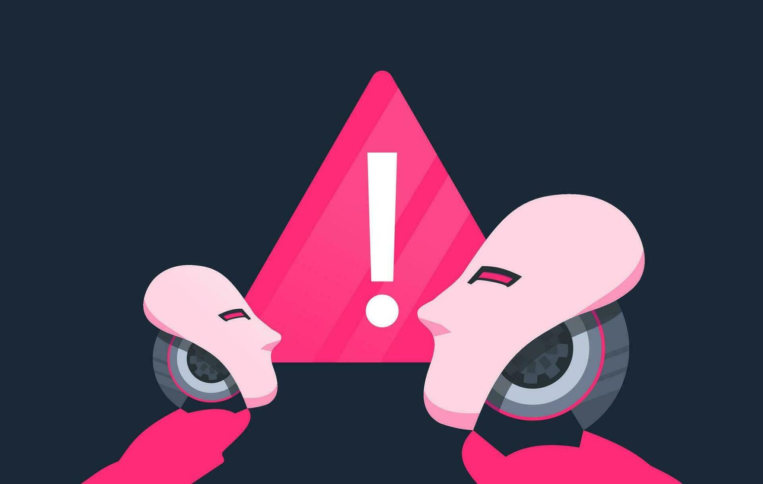 AI Dangers and Potential Risk Warning Vector Concept Illustration Artificial Intelligence Development Malicious Disruption Risk Flat Design 25413165 Vector Art at Vecteezy