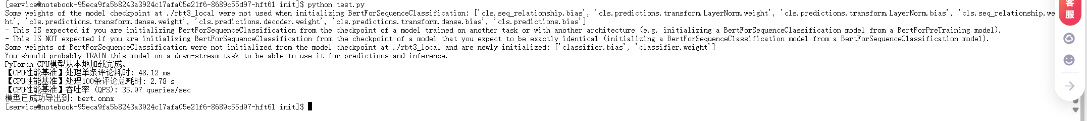 ONNX模型导出成功