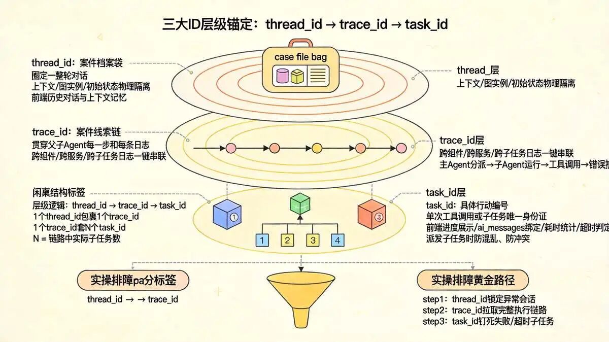 十五、三大 ID 关系：thread_id → trace_id → task_id 的层级包含