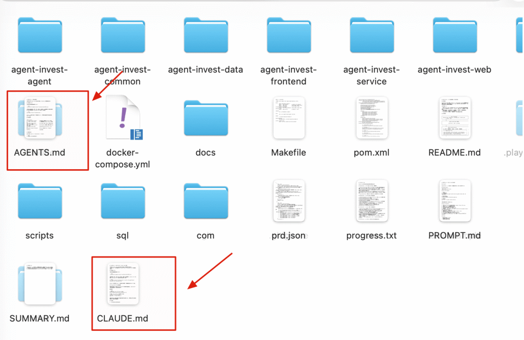 项目中的 CLAUDE.md 和 AGENTS.md