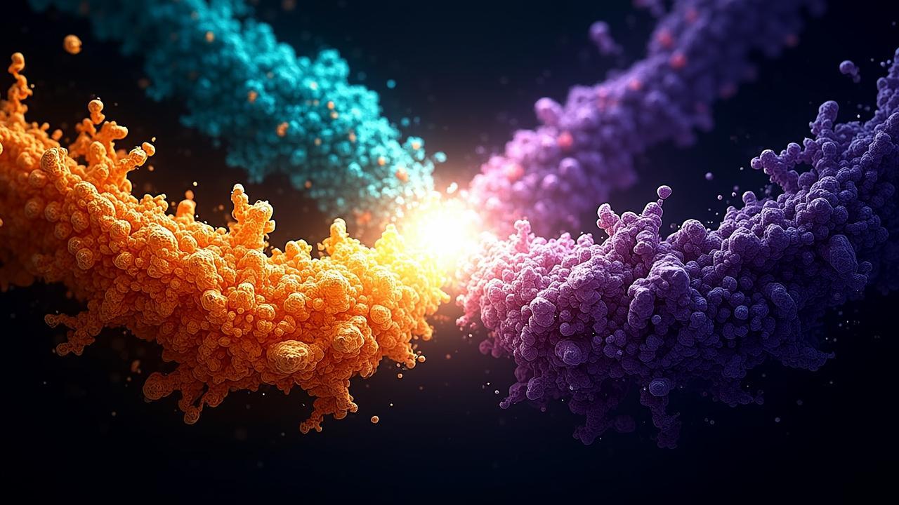 An abstract visualization of four distinct energy 