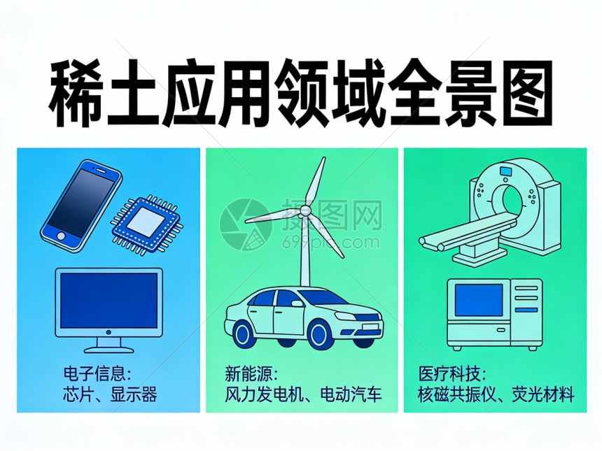 稀土应用领域全景图宣传海报
